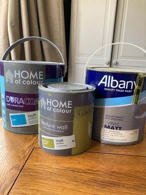 Photo of free Emulsion paint, lilac, green, blue (Wallands Park BN7)