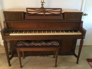 Photo of free Piano and bench (Springfield (Delco))