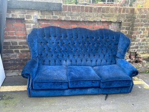 Photo of free Blue Chesterfield Style Sofa (Lee SE3)