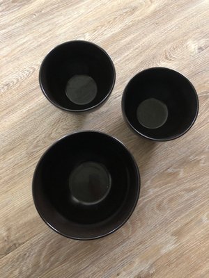Photo of free 3 black bowls (Cal Young)