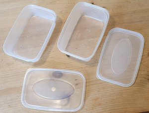 Photo of Used plastic takeaway containers (WR14 Cowleigh Rd)