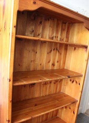 Photo of free Pine Bookcase, 4 Shelves (BH12)