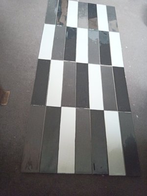 Photo of free Black/grey/white wall tiles 30cm x 7.5cm 28no (Withington M20)