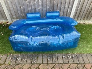 Photo of free Blue Plastic Sofa (Hitchin/Letchworth)
