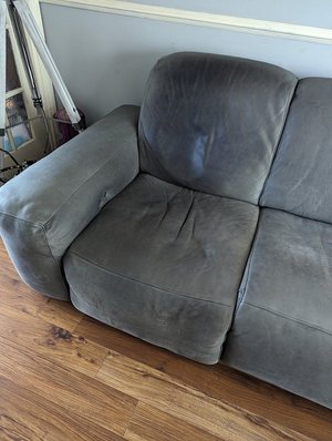 Photo of free Leather recliner sofa (bangor)