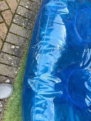 Photo of free Blue Plastic Sofa (Hitchin/Letchworth)