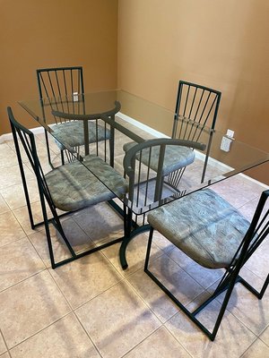 Photo of free Glass dining table with 4 chairs (Rincon Valley)