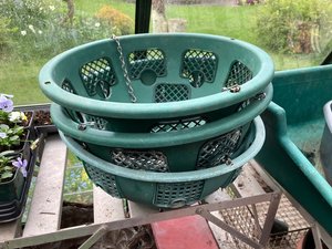 Photo of free Plastic hanging baskets (corley)