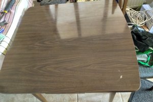 Photo of free Kitchen table, vintage, 2 opening leaves (Purbrook PO7)