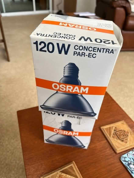 Photo of free 6 lamp bulbs (120W) floodlamps, with E27 Edison fitting. (Scunthorpe DN15)