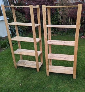 Photo of free 2x wood storage shelves (WF4)