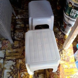 Photo of free 2 small.plastic stools (ST17 Baswich, Stafford)