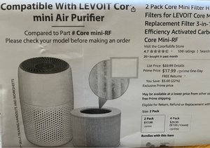 Photo of free New Levoit Mini air purifier Filter (149 Southern Heights Blvd, SR)