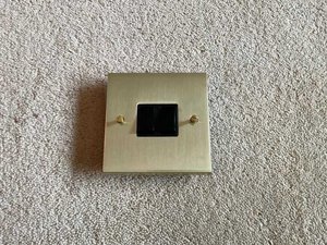 Photo of free Contactum polished brass double light switch (East Carleton NR14)