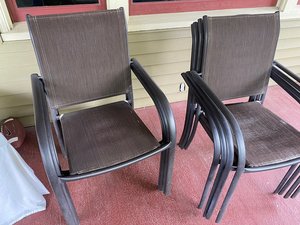 Photo of free 8 Outdoor chairs (inner N/NE Portland)