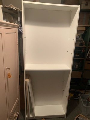 Photo of free 2x white Ikea shelves (Sowerby Bridge)