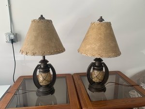 Photo of free Matched pair of western theme lamps (Littleton just off Rt 495)