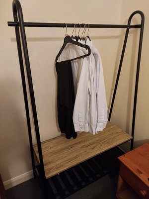Photo of free Habitat double clothes rail/shelf/open wardrobe (Biddulph ST8)