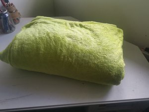 Photo of free Green 3m x 3m Velvet Blanket (Bisley Road)