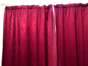 Photo of free Long burgundy curtains L84” x W65” (Kendal)