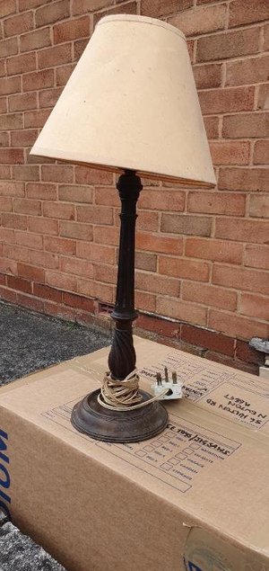 Photo of free Wooden table lamp (Marsh Barton EX2)