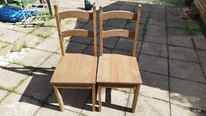 Photo of free Wooden chairs 4x (Albany park DA14)