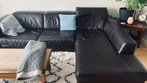 Photo of free Leather sofa (Hullbridge SS5)
