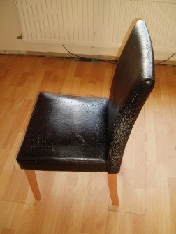 Photo of free 4 Sturdy Modern Dining Chairs, need recovering (GU46)