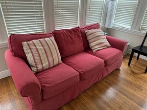 Photo of free Red sofa (west newton)