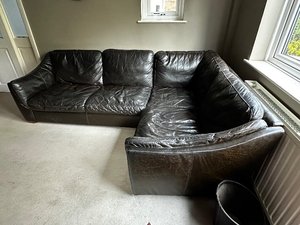 Photo of free Leather corner sofa (Chigwell IG7)