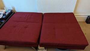 Photo of free Argos Hygena Duo 2 Seater Clic Clac Sofa Bed - Red (Penge SE20)