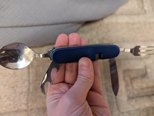Photo of free Swiss army knife, fork, spoon and bottle opener (Whoberley CV5)