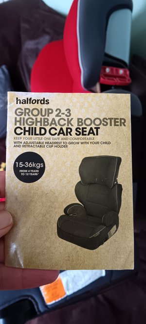 Photo of free High back booster child seat (Hereford- Whitecross)