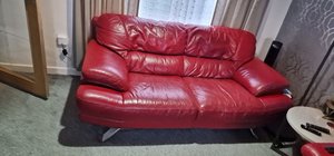 Photo of free Red italian sofa 3 seaters (Leeds,LS16 Horsforth)