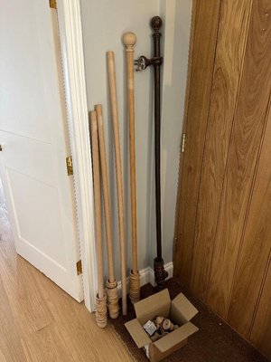 Photo of free Selection of curtain poles (wood) (Ubbeston IP19)