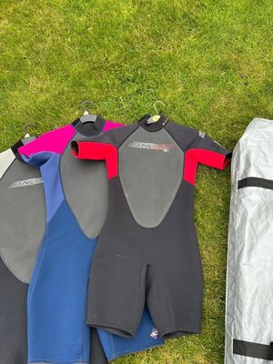 Photo of free 3 Wet Suits, 3 Sizes & 2 Body Boards in Bag (Maldon CM9)
