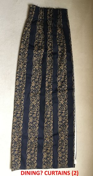 Photo of free Curtains (pair) Black/gold (Long Wittenham OX14)