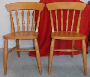 Photo of free Solid Pine dining chairs (Upton, Poole, BH16)