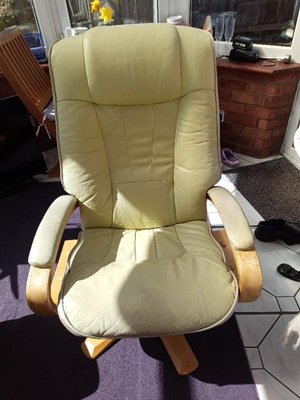 Photo of free Genuine leather swivelling/ reclining chair (Heswall CH60)