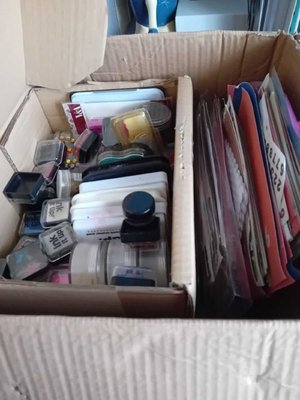 Photo of free Box of assorted craft materials (TN23)