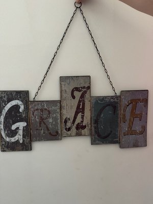 Photo of free Grace metal wall hanging (Ogden & Montgomery)
