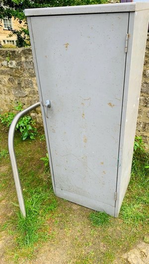 Photo of free Metal cabinet with three shelves (Iffley Village, OX4)