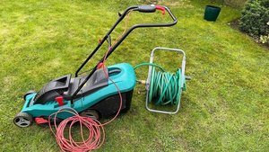 Photo of free Bosch Lawnmower & Hosepipe (Cricklade, Wilts)