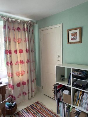 Photo of free Pair of long floral curtains (Marston Magna BA22)