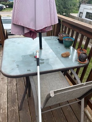 Photo of free Patio table only (Hitchcock)