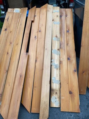 Photo of free Cedar paneling (Dumont)