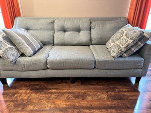Photo of free 2 sofas blue grey (Lawrenceville NJ)