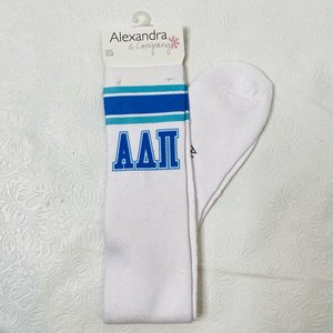 Photo of free ADPi knee socks (Lovers & Abrams)