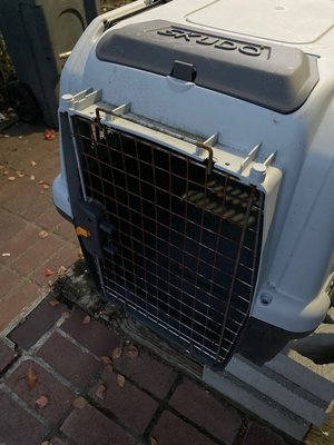 Photo of free Large dog kennel 25” high 27” deep (Foothill Boulevard Cupertino)