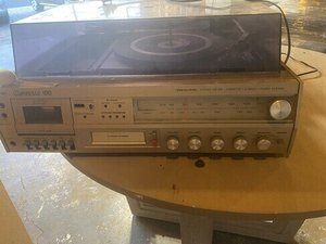 Photo of free vintage stereo receiver, deck, turn tables and speakers